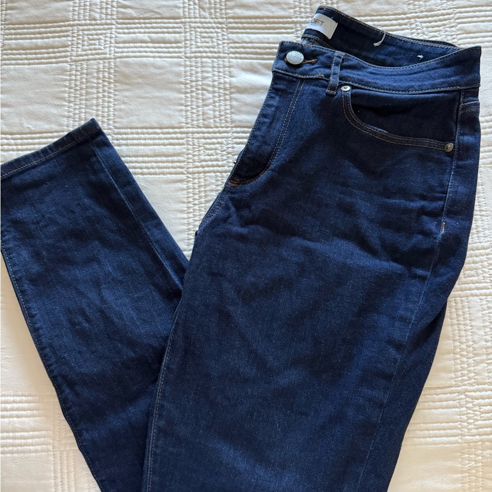 Loft, Curvy Skinny, Size 6, Dark Wash